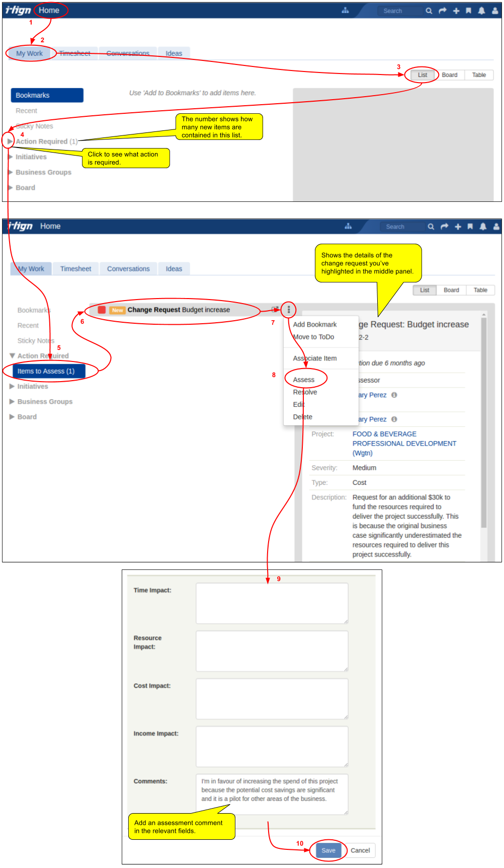 change request requests archived resolve steps